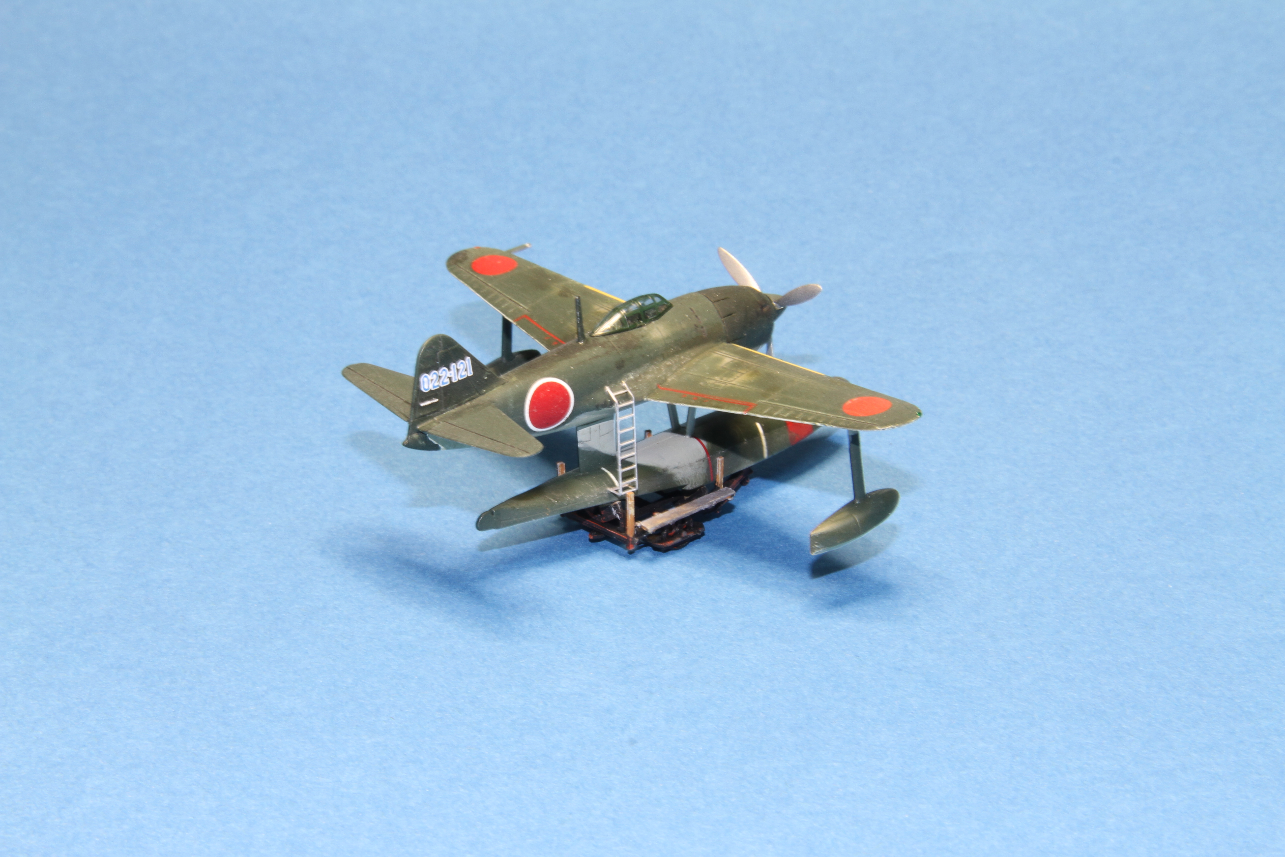 Based on the Ftoys model - ladder added but otherwise OOB. Silver pencil used to add chipping