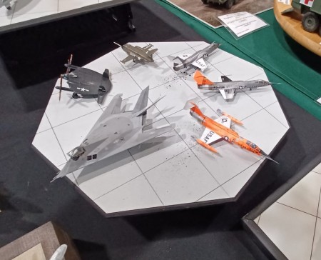 Also new, not one but two rotating displays. The Octagonal bases courtesy Huw, the second turntable, unbelievably, found in a charity shop for two quid!