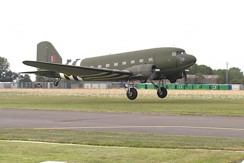 Dakotas are regular visitors to the 800m grass strip - and need less than half of it to get down