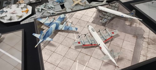 Orion trio. L to R My old LS version, Huw's incredible TomyTech 'Super Gashapon, and his about-to-be-reviewed XPlanes new-tool.